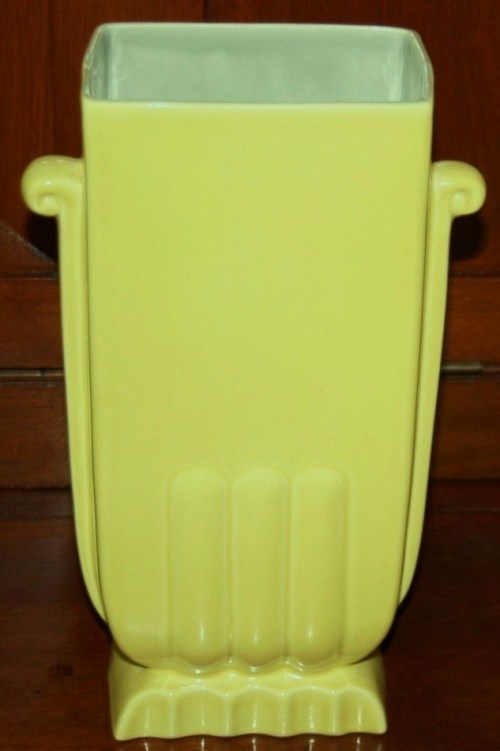 Art Deco Chartreuse Vase #405.#2