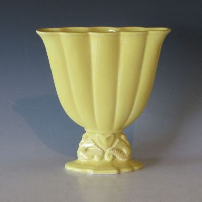Cowan Yellow Seahorse Fan Vase