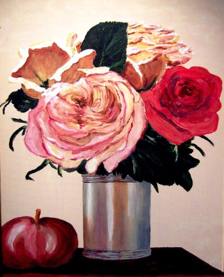 Roses and Pomergranate by Anna Pap