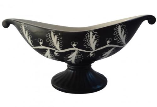 c.1957-72 by Albert Hallam in '57 13" x 6" Centerpiece Console MCM orig label, Item #1498-2, $155.00