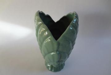Abingdon Pottery Oval Shell Vase, Side View