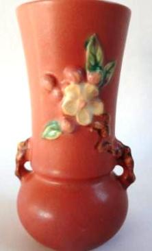 Roseville Pottery, c.1948 "Apple Blossom" 6.25" Bud Vase